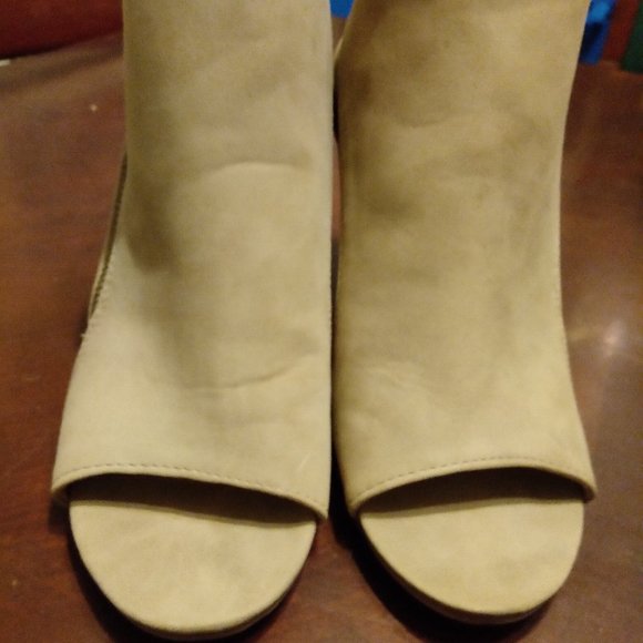 Brash Shoes - BRASH TAN SUEDE HEELED SANDAL BOOT